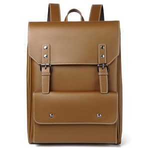 Custom Pu Leather <b>Laptop</b> Backpack Men <b>Large</b> Capacity School Backpacks College School <b>Bags</b> Backpack - Product Image 3
