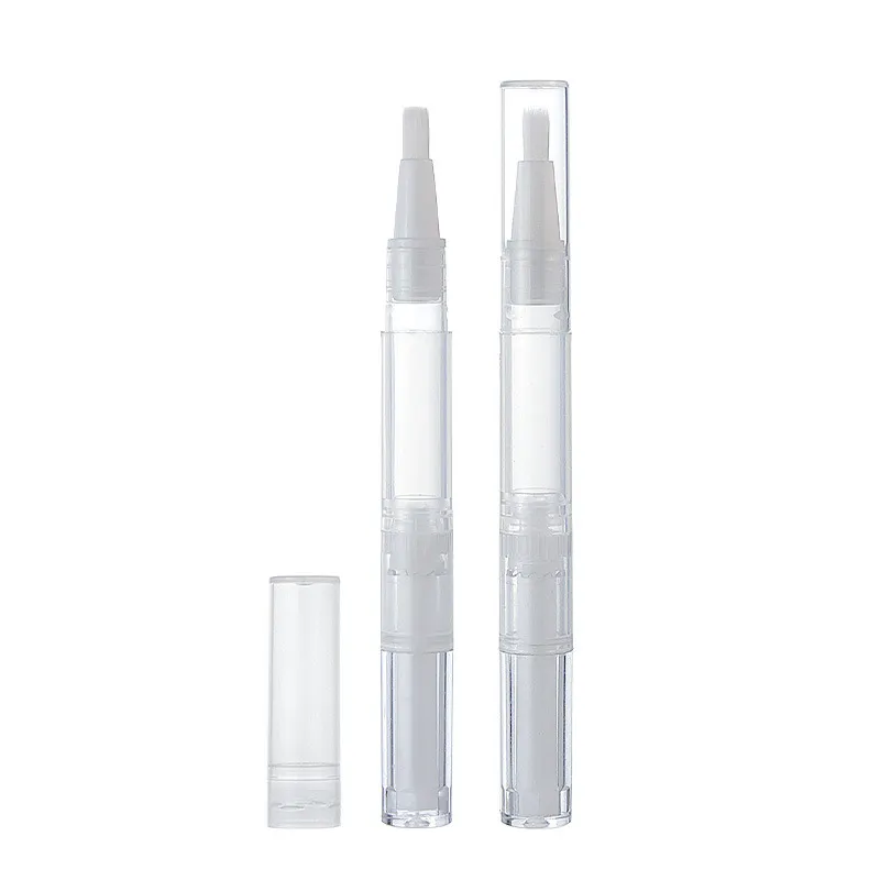 High quality Stock 2ml 5ml Transparent Empty Lipstick Tube Twist package Cosmetic Pen Round Plastic Click Lip Gloss Bottle