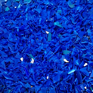 Blue Recycled HDPE Flakes Post Industrial <b>Plastic</b> Granules Blow Molding Grade From Ankara for Film Blow Molding Filling - Product Image 1