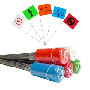 Wholesale Custom <strong>Mini</strong> 4*5 Inches 10x12.5cm Marking <strong>Flags</strong> PVC Small Yard <strong>Flags</strong> Stake <strong>Flags</strong> On 15 Inch Steel Wire - Product Image 2