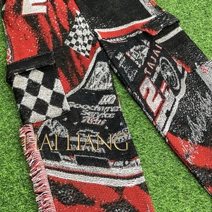 Новые осенние 2023 на заказ брюки-гобелены больших размеров, расклешенные мужские брюки-карго, оптовая продажа, тканые одеяла с бахромой, мужские мешковатые брюки - Product Image 5