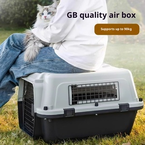 Transportadora de Mascotas para Viajes en Avión, Jaula de Plástico Portátil Grande, Aprobada por Aerolíneas, para Perros y Gatos, en Venta - Product Image 2