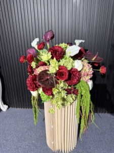 Mùa Thu lối đi hoa Á hậu Amaranthus anthurium treo gạo <span class=keywords><strong>Calla</strong></span> <span class=keywords><strong>Lily</strong></span> cho rượu vang đỏ đỏ trung tâm hoa - Product Image 4