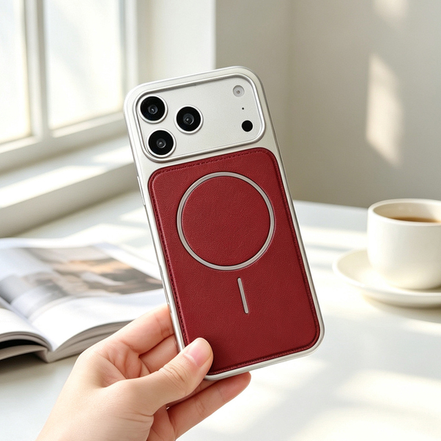 JOYPORODO L142 Customized Leather Phone Case for iPhone 17 16 15 Pro Max Air Mobile Cover for Samsung S26 S25 S24 Ultra Magnetic