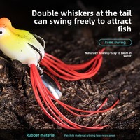 Nouvelle leurre grenouille en PP de 3 cm 42 g ; Petit leurre grenouille à double hameçon pour achigan