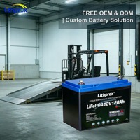 Batterie de chariot élévateur au lithium LFP de qualité A 12V 120AH avec protection contre les surcharges, sûre et stable pour la logistique industrielle CE MSDS IP67 RoHS