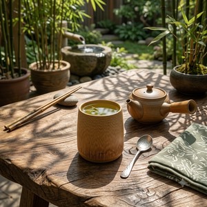 BAMBUS riutilizzabile tè al caffè riutilizzabile bere Ecofriendly tazze di bambù verde per il matrimonio - Product Image 5