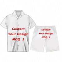 Jamaïque Rasta Reggae à pois noir hommes chemise boutonnée à manches courtes homme chemise grande taille chemise et pantalon de plage ensemble pour hommes