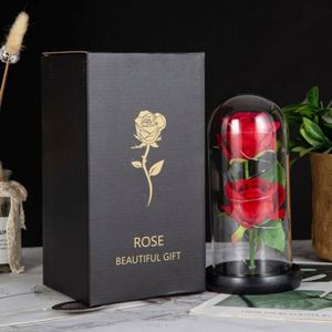Adorno de Rosa en Cúpula de Cristal de Dos Piezas, Regalo Creativo para Navidad y San Valentín, Ramo de Flores Artificiales Eternas, Venta al por Mayor - Product Image 5
