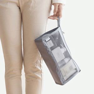 Bolsa de Almacenamiento de Artículos de Aseo de Viaje Multifuncional, Portátil, de Malla, Gran Capacidad, Apta para Uso Diario y Viajes - Product Image 3