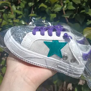 Rts Hoge Kwaliteit Hot Sell Baby Kids Schattige Ster Glitter Casual Schoenen