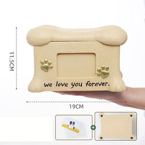 Pet Funeral Supplies New Designer Yellow Resin Coffin Pet <strong>Urns</strong> With Photo Frame for <strong>Cats</strong> and Dogs - Product Image 5