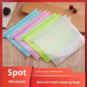 Cross-Border Self-Sealing Silicone Storage <b>Bags</b> for Food Vacuum Packaging Freezing Broth Fresh-Keeping and Sealed Storage - Product Image 5
