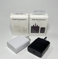 Chargeur d'origine Samsung 45W PD Super Fast Charging, adaptateur secteur USB-C 45W pour Galaxy S21 S24 S22 S23 Note 20 Ultra Charge