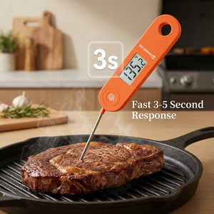 Thermomètre alimentaire numérique entièrement submersible, étanche IP68, lecture rapide en 0,5 seconde, thermomètre à viande avec <span class=keywords><strong>sonde</strong></span> en acier inoxydable - Product Image 2