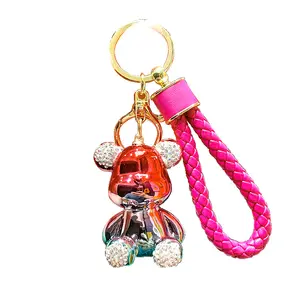 Diamond-encrusted Dazzle Plating Bear Keychain Pendant Creative Fashion Keychain Small Pendant