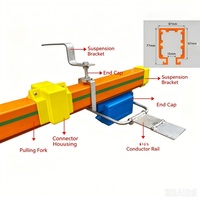 Barra Conductora de Seguridad Tubular Encapsulada de Cobre para Riel de Alimentación 220V-660V 30A-210A Verde/Amarillo para Grúa Puente Aérea y Polipasto Eléctrico