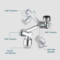 Prolongateur de Robinet Universel Pliable - Aérateur de Robinet Pivotant Multi-Angles