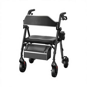 Andadores para Idosos, Rollator Ergonômico Dobrável com Assento e Encosto Ajustável - Product Image 1