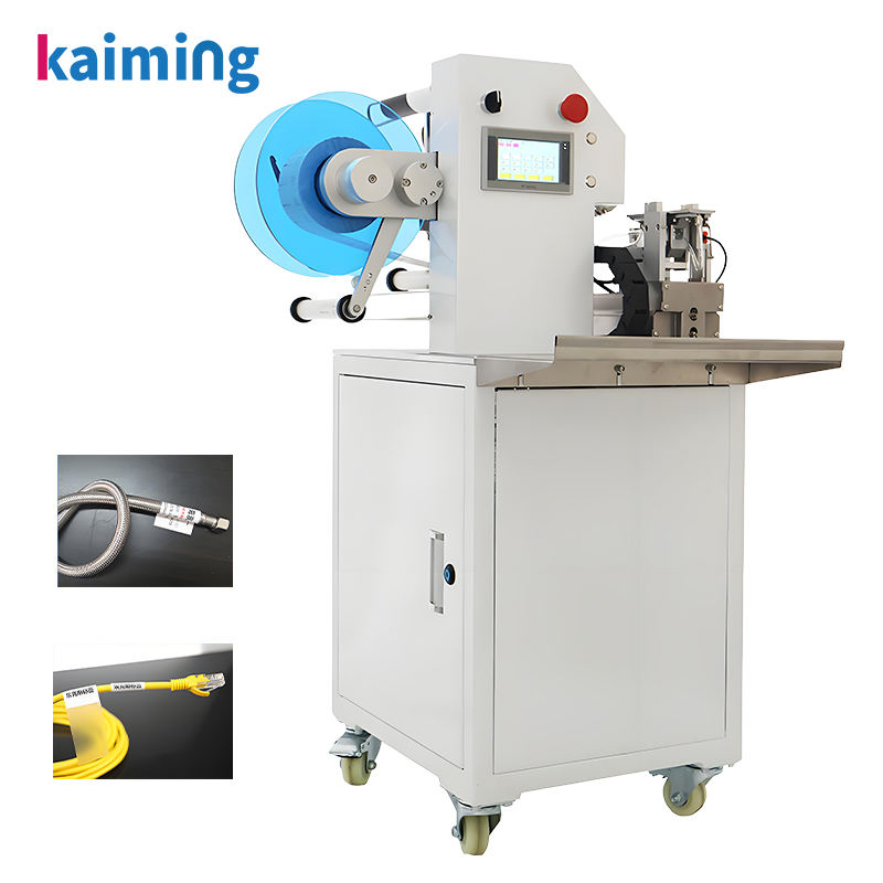 Cable Core Labeling Machine Semi-automatic Cable Folding and Labeling Machine for Wire Sticker ...