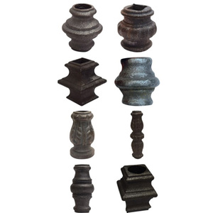 Piezas de repuesto para <span class=keywords><strong>collar</strong></span> de balaustre de hierro fundido, nudillo para piquete cuadrado, tachuelas decorativas de hierro forjado ornamentales - Product Image 3