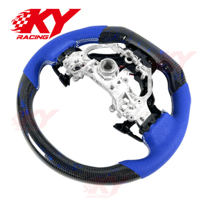 Volant sport en cuir bleu personnalisé avec fibre de carbone pour Lexus IS250 IS300 IS350 IS500 RC300 RC350 F Sport IS RC NX250 NX300 - Product Image 4