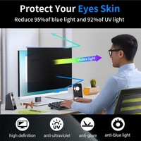 Película de Privacidad Anti-Espía para Pantalla de Portátil, Protector de Pantalla Extraíble para Pantallas de 14, 15.6, 24 y 27 Pulgadas