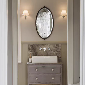 Moderne minimalistische gouden ijzeren stof LED-lampenkap E27 wandlamp 5W verstelbare kleurtemperatuur voor hotelkamers gangen thuis - Product Image 5