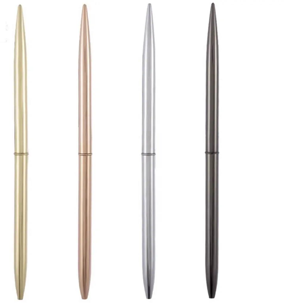 NEU Großhandel Günstige Twist Metal Custom Logo Marke ROSE Gold/Silber/Gold Matt Schwarz Slim Ball Pen