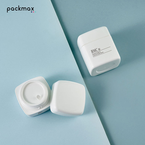 PP <b>plastic</b> minimalist white square cream <b>jars</b> 30g/50g for face cream & cleansing balm-cosmetic packaging - Product Image 5