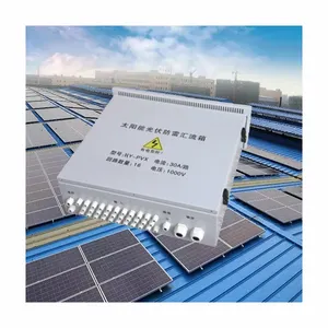 Caixa de combinação fotovoltaica DC de 4 canais montada na parede, dispositivos de proteção contra surtos de 1000V para sistema de energia solar