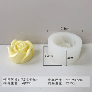 Moule à fleurs de différentes formes, savon artisanal floral à l'arôme de rose, moule en silicone <span class=keywords><strong>pour</strong></span> résine époxy, plâtre et bougies - Product Image 4