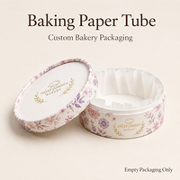 Tubo in Carta Kraft Ecologico Resistente al Forno 200°C per Confezioni di Mini Torte, Snack e Dessert Virali - Scatole per Torte all'Ingrosso