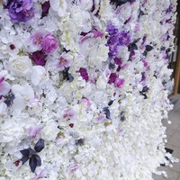 Neuankömmling Lila Seide Künstliche Blume Wand paneele für Hochzeit Weihnachten Abschluss Halloween Party Dekor
