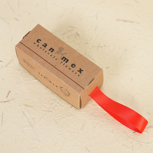 Boîte à tiroir en kraft avec impression offset personnalisée pour les informations de contact de la marque, ruban satiné, poignée pour les colis cadeaux en gros - Product Image 6
