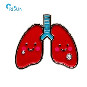 Pin de Solapa Personalizado con Forma de Pulmón, Anatomía Biológica, Pulmonología, Broche con Forma de Pulmón, Pin de Esmalte Personalizado - Product Image 4