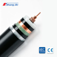 Câble d'alimentation moyenne tension Shangjin YJV62-6/6-6/10(12)kv 1*150 mm, gaine PVC, pour enterrage industriel souterrain, cuivre XLPE