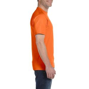 Venta al por mayor de poliéster personalizado de secado rápido de color sólido de cuello redondo de ajuste regular de entrenamiento de alta elasticidad de los hombres camisetas lisas - Product Image 6