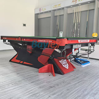 Venta caliente chino negro 8 bolas estilo 9 pies Heyball mesa de billar para uso en el Club