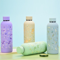 Bouteille isotherme en acier inoxydable personnalisée de 500 ml, anti-fuite, à double paroi sous vide, gourde sport pour cadeau promotionnel