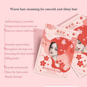 Haarpflege Pflegendes Haar SPA Salon Langlebige Weichheit Reparatur Conditioner Dampf Selbst wärmende Haarmaske Blatt - Product Image 4