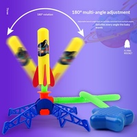 Lanceur de fusées lumineuses en plastique pour enfants, style TikTok, à pédale, pour l'extérieur, pour 0-24 mois