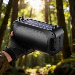 Radio solaire d'urgence Alecter avec haut-parleur Bluetooth, batterie 1200 mAh, portée 10 m, portable sans fil pour extérieur, 476 g, 66 mm, compatible carte TF/clé USB, camping - Product Image 2