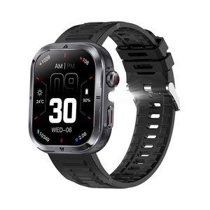 2024 mới mk86 IP68 ngoài trời không thấm nước SmartWatch Đèn pin BT cuộc gọi máu Oxy đa thể thao đồng hồ - Product Image 1