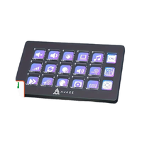 AJAZZ Akp153E Teclado Táctil Programable de 15 Teclas con Cable USB-C y Panel de Consola con Atajos de Programación para PC/Windows