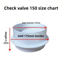 Vanne de retenue circulaire en PVC blanc industriel pour accessoires de système CVC, économie d'énergie et installation facile, garantie de 2 ans