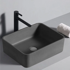 อ่างล้างหน้าบนโต๊ะคอนกรีตอ่างล้างมือในห้องน้ำดีไซน์ทันสมัย - Product Image 3