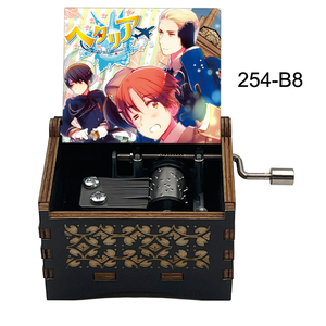 Caja Musical de Madera con Manivela de Anime Hetalia, Melodía Marukaite Chikyuu, El Brillo <span class=keywords><strong>del</strong></span> <span class=keywords><strong>Mundo</strong></span>, Regalo para Fanáticos <span class=keywords><strong>del</strong></span> Anime - Product Image 6