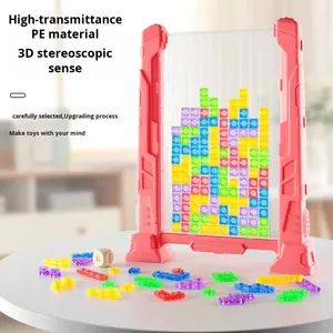 Großhandel Kinder pädagogische DIY Kunststoff Toy-3D Puzzle für <span class=keywords><strong>Tetris</strong></span> Bausteine Interaktive Eltern-Kind-Spielbrett Block - Product Image 3