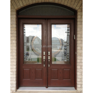 Verre de porte intérieure étanche en bois massif à double balançoire de haute qualité pour appartement extérieur manuel de conception industrielle <span class=keywords><strong>moderne</strong></span> - Product Image 5